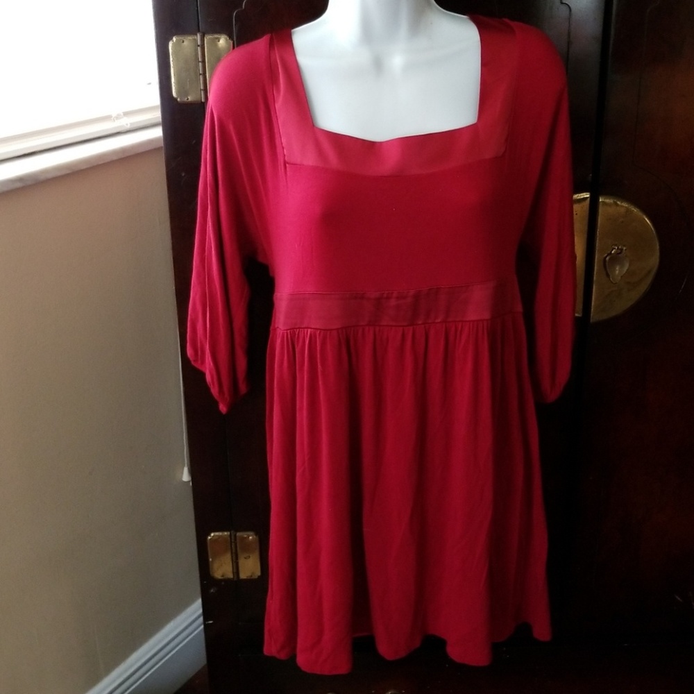 burgundy tunic, size medium